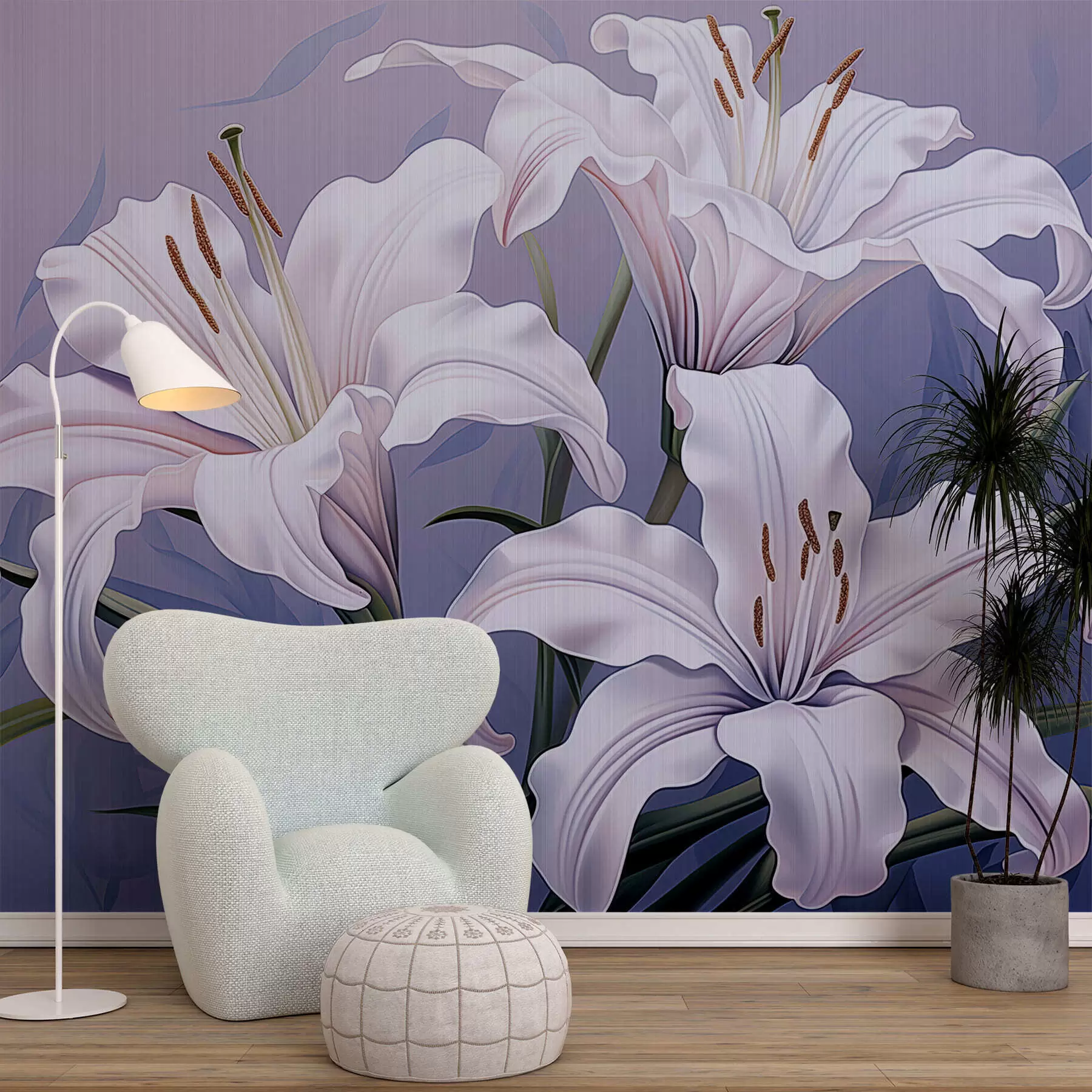 Wall Mural Photo Wallpaper Blooming Lily Flowers w05331