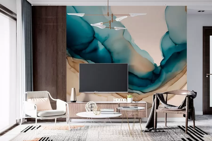 Wall Mural Photo Wallpaper abstract texture in alcohol ink style w05238