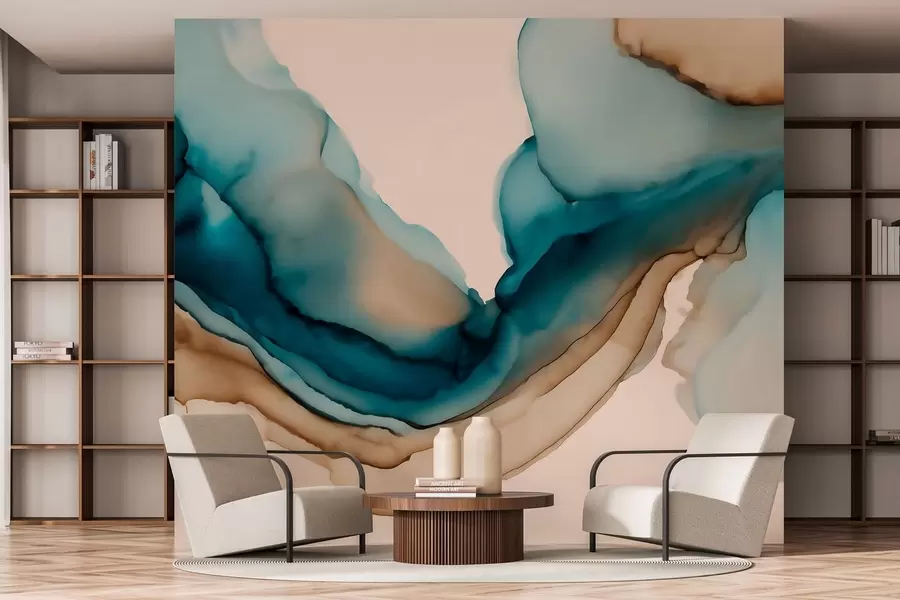 Wall Mural Photo Wallpaper abstract texture in alcohol ink style w05238