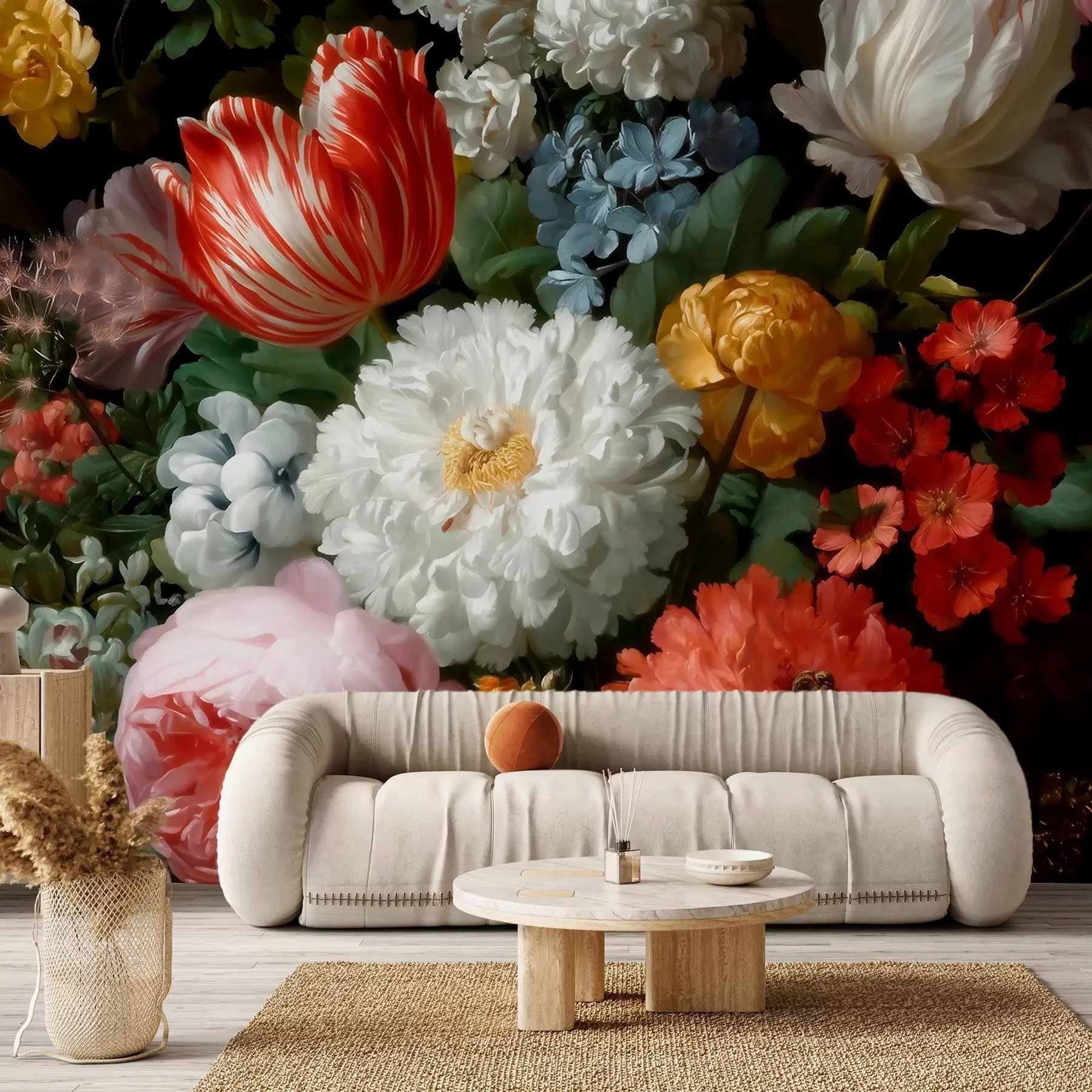 Wall Mural Photo Wallpaper Luxurious floral composition of a spring garden w09676