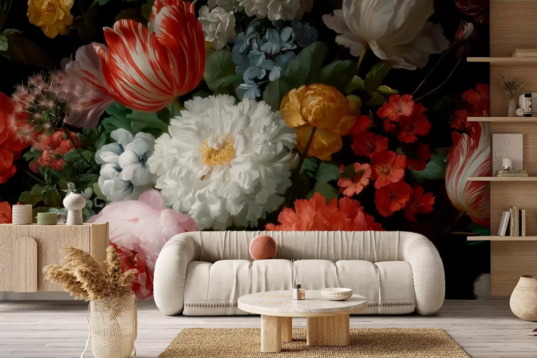 Wall Mural Photo Wallpaper Luxurious floral composition of a spring garden w09676