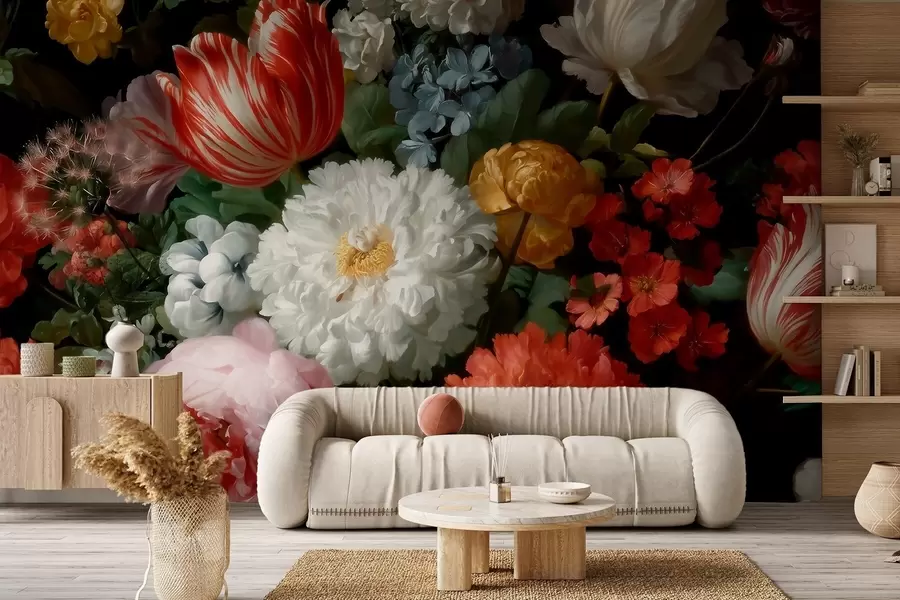 Wall Mural Photo Wallpaper Luxurious floral composition of a spring garden w09676