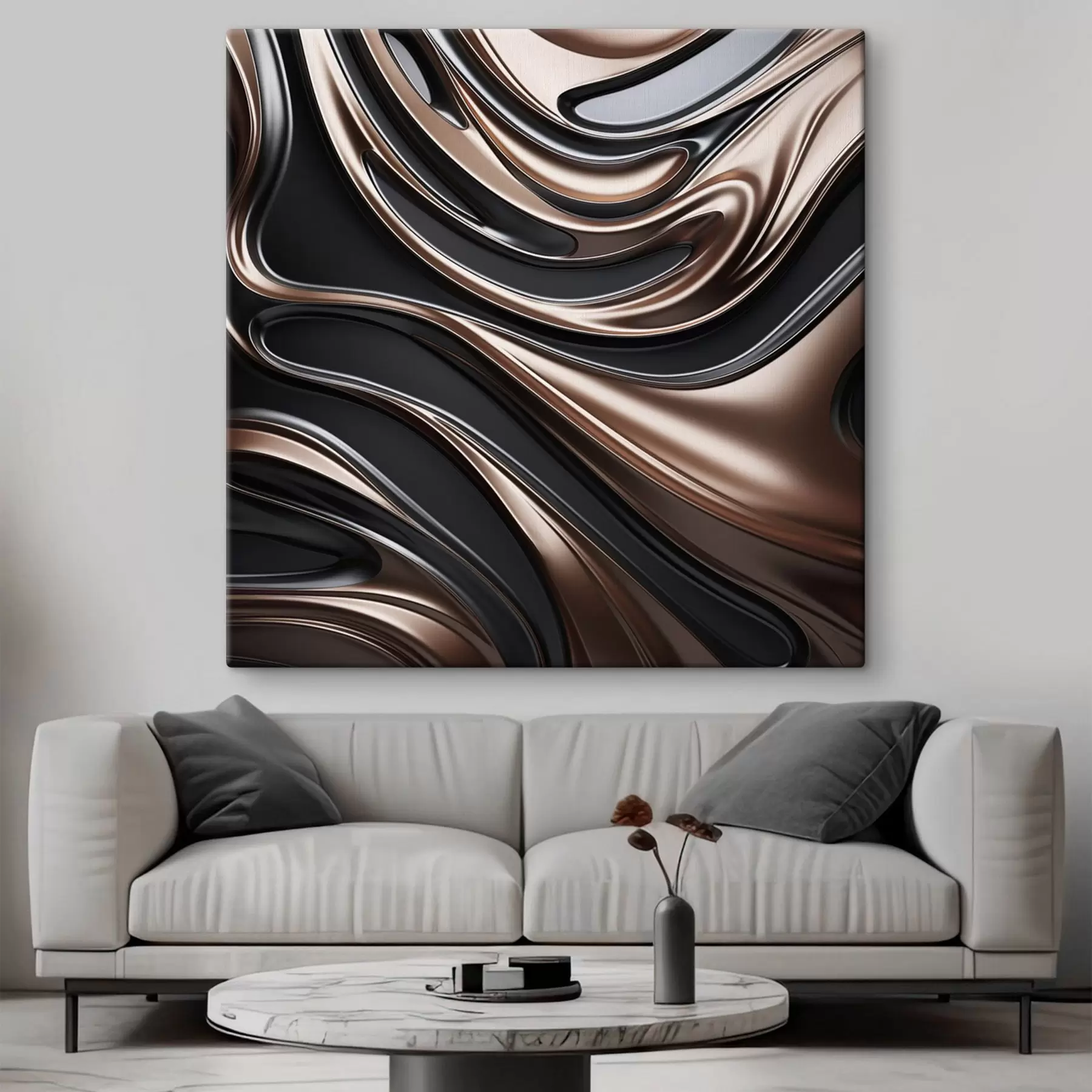 wall murals Abstract art with swirling prints s48400