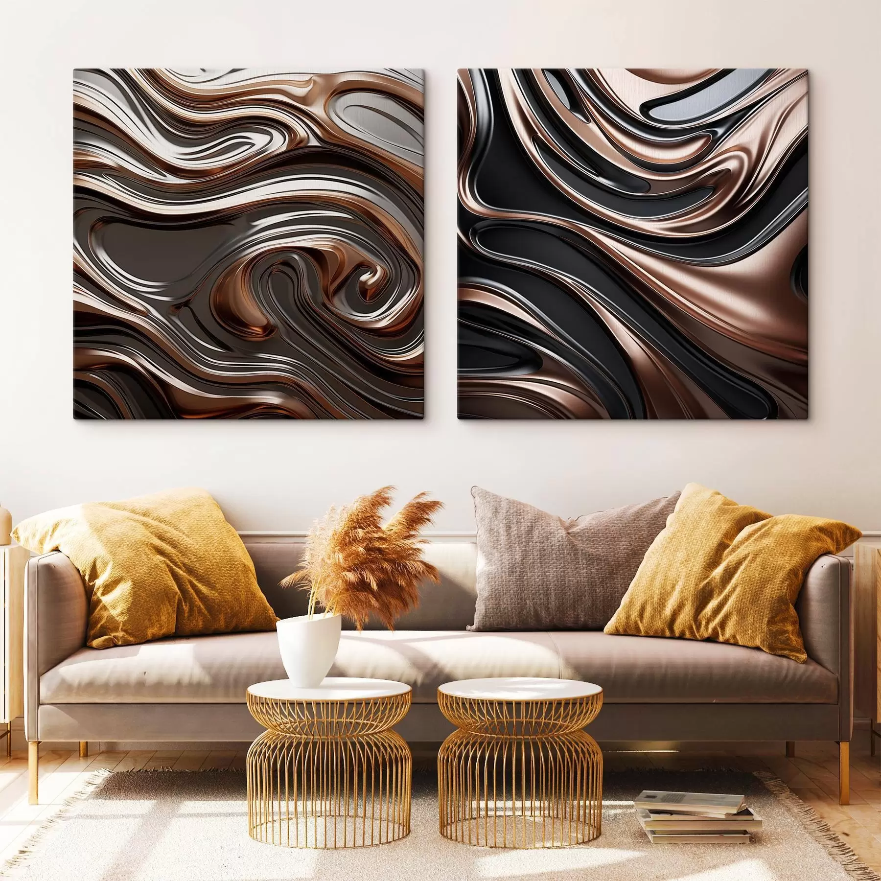 murales Arte abstracto con motivos en espiral m30204