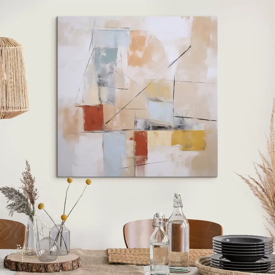 wall murals Chaotic abstract imitation of worn painting s48418