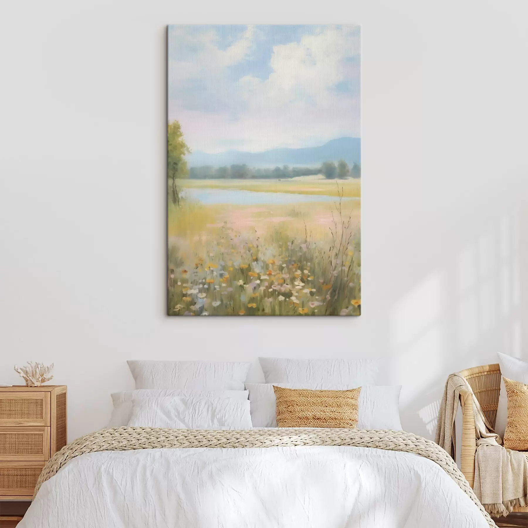 murales Paisaje de campo imitación de pintura s48419