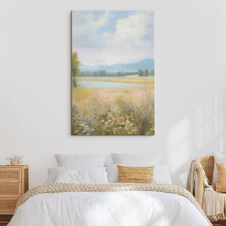 murales Paisaje de campo imitación de pintura s48419