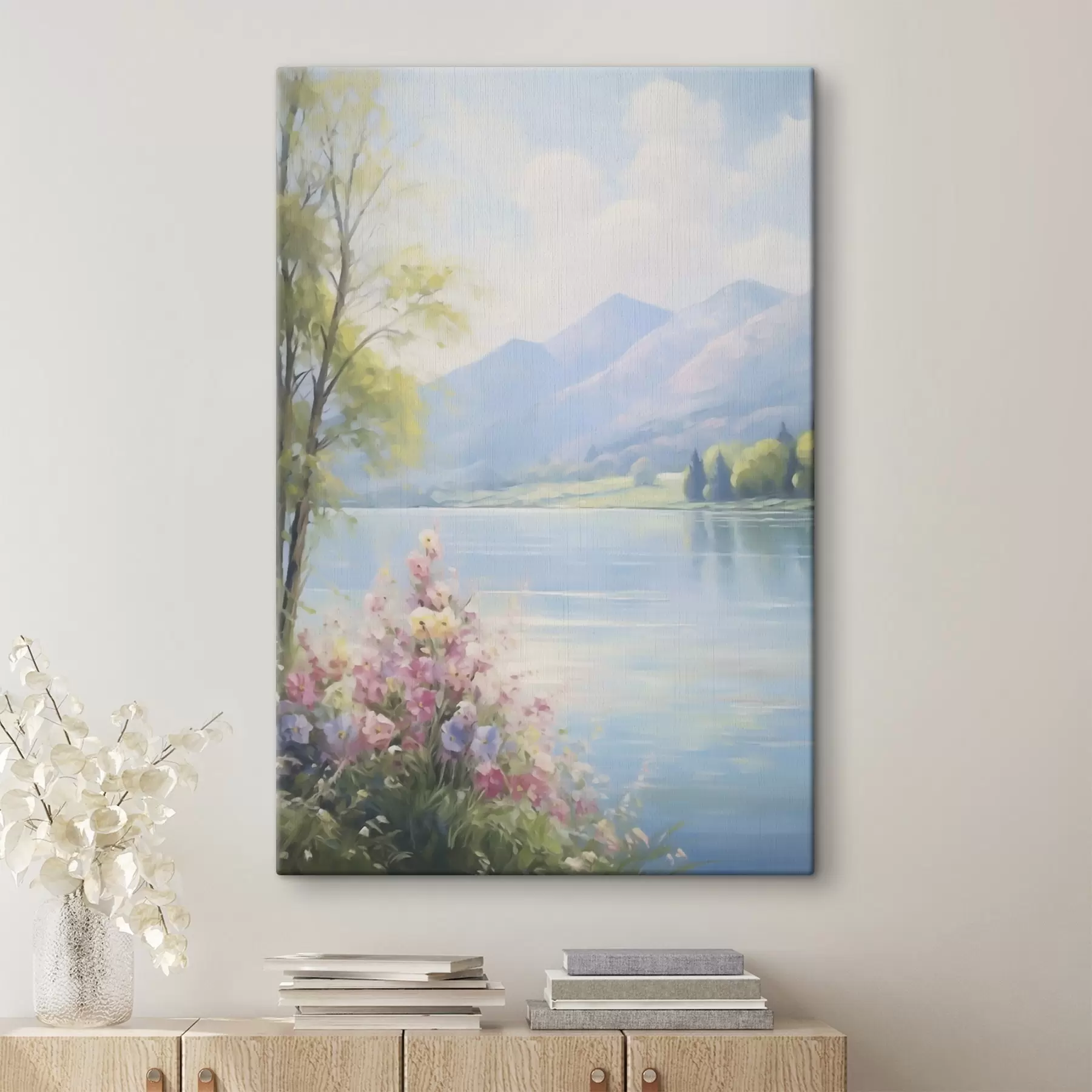 wall murals Lake landscape imitation of painting s48423
