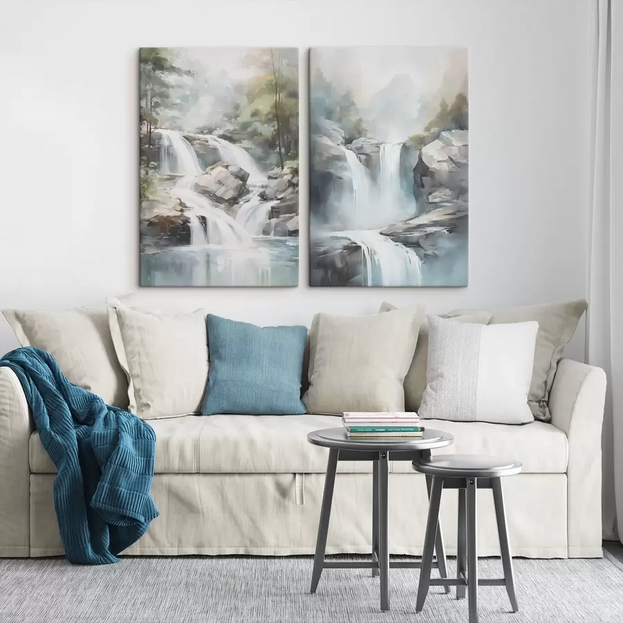 murales Imitación de una cascada en un cuadro m30212