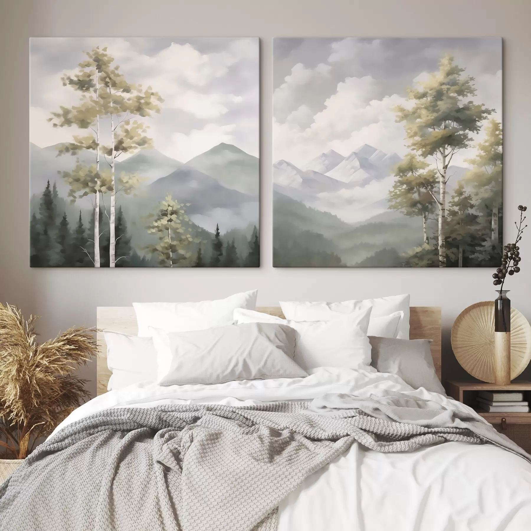 wall murals Mountain landscape imitation of painting m30215