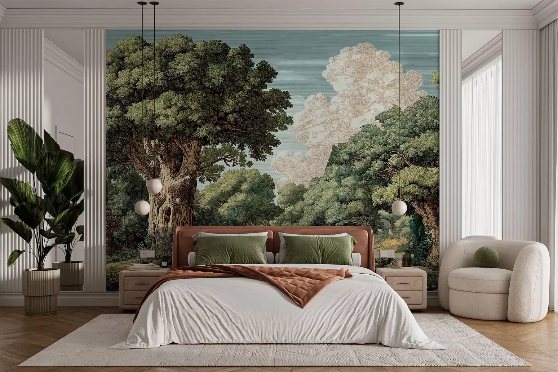 peintures murales Une forêt w05333