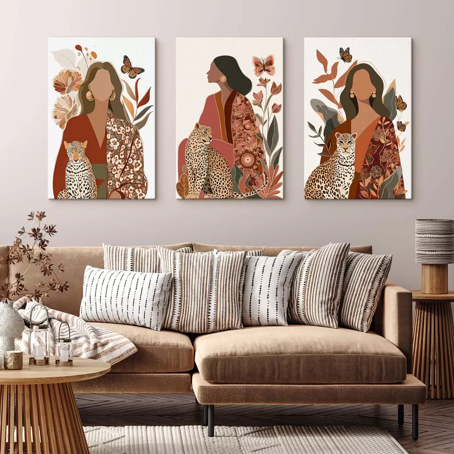 wall murals Botanical Relief Set m30230