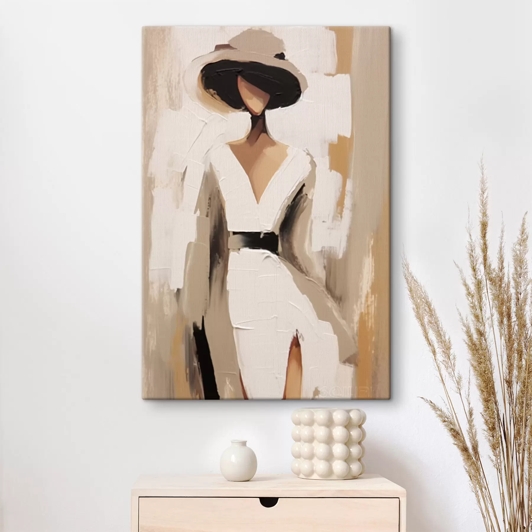 wall murals Woman in Hat s48426