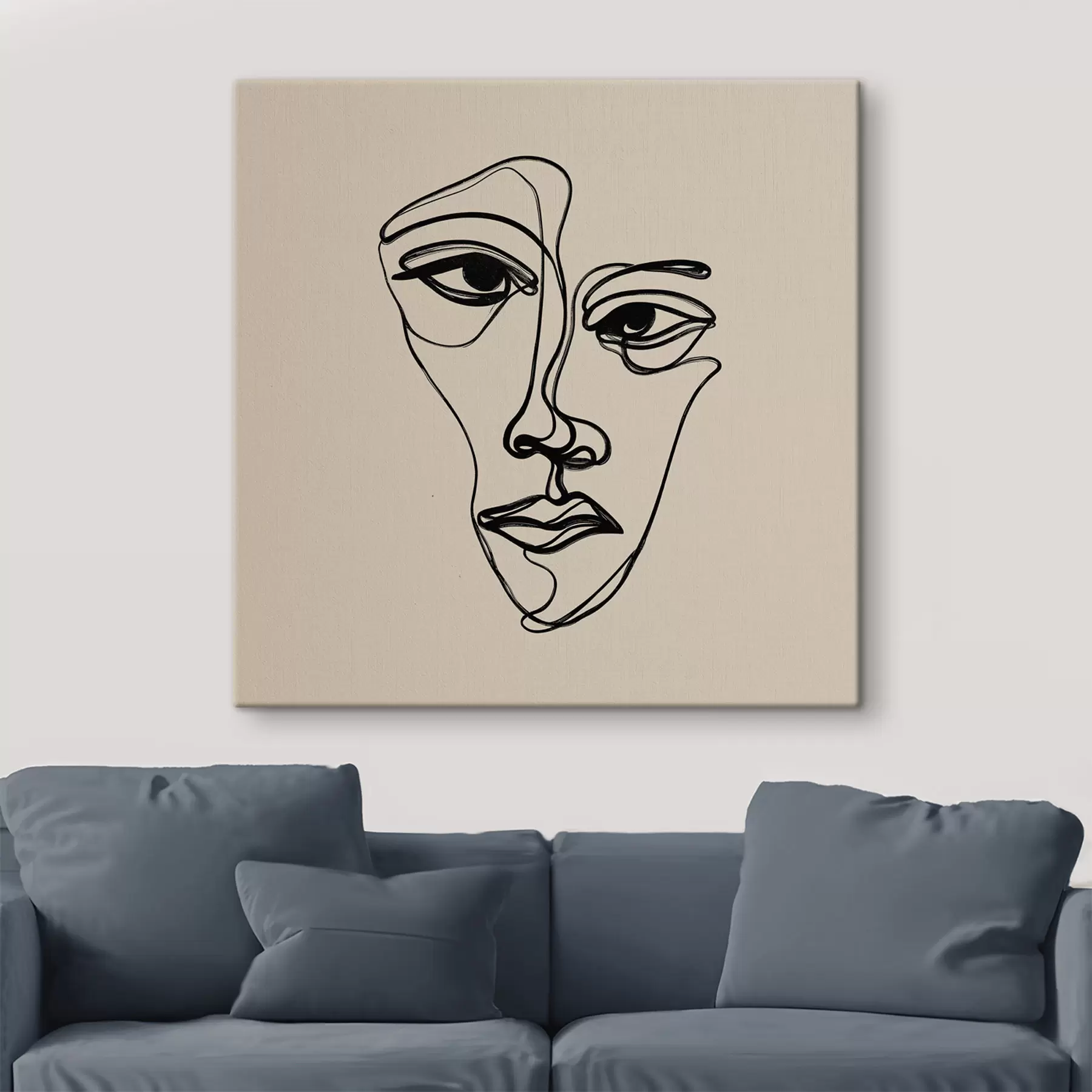 murales Dibujo abstracto de un rostro s48428
