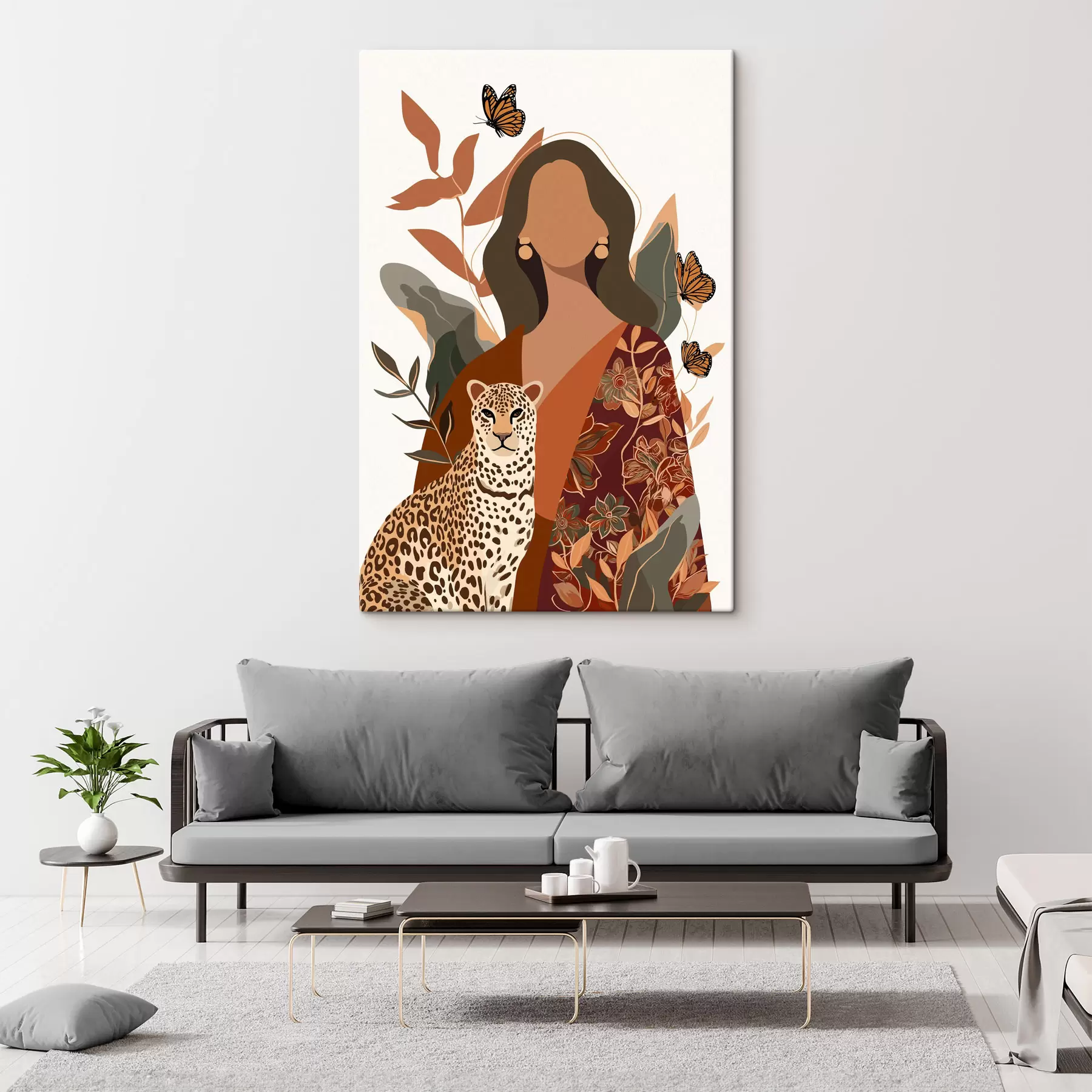 murales Mujer con un conjunto estampado s48434