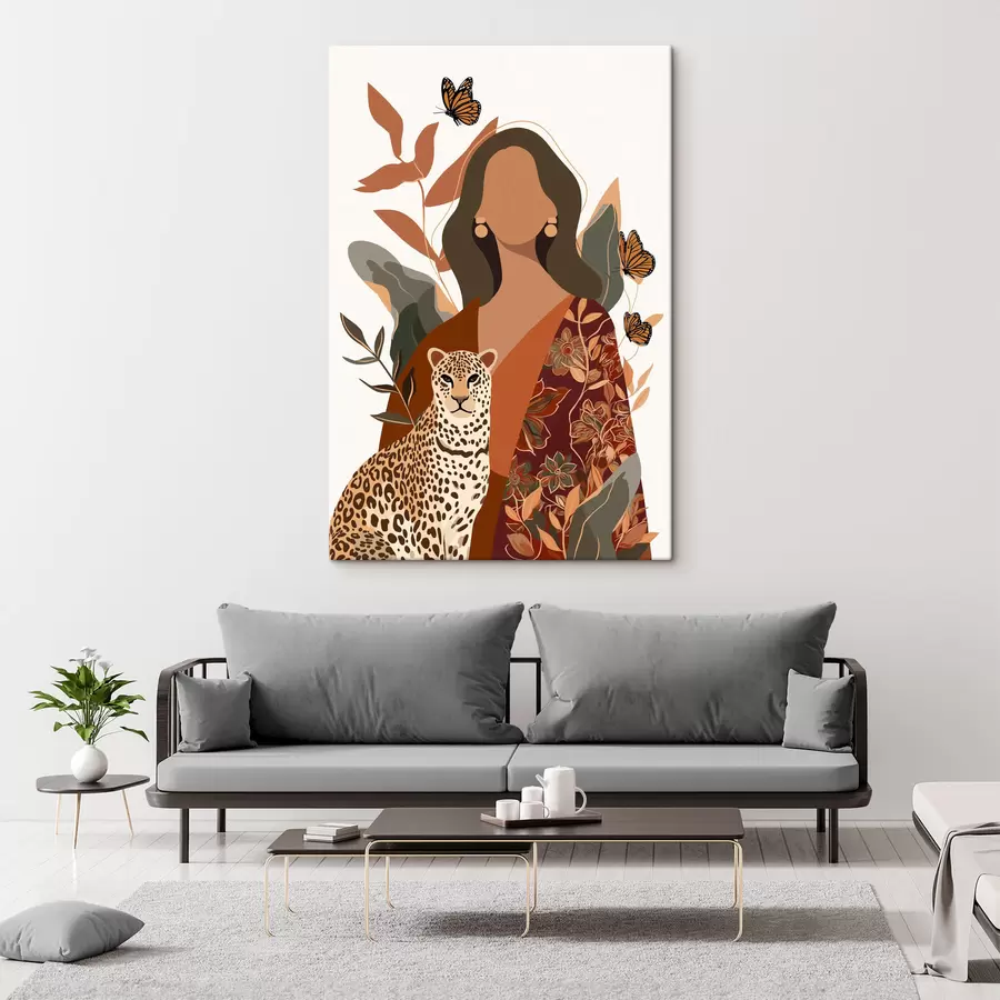 murales Mujer con un conjunto estampado s48434