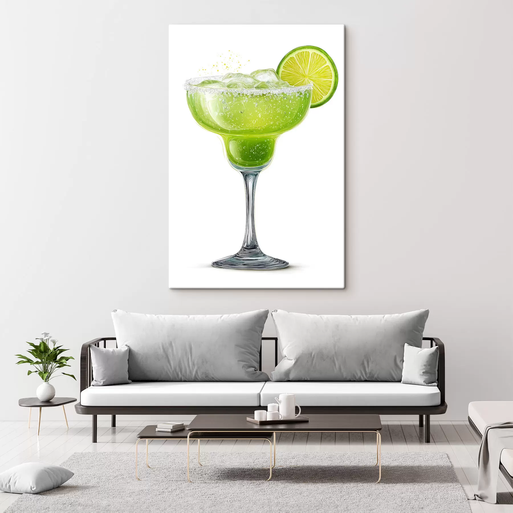 wall murals Cocktail Glass with Lime s48445