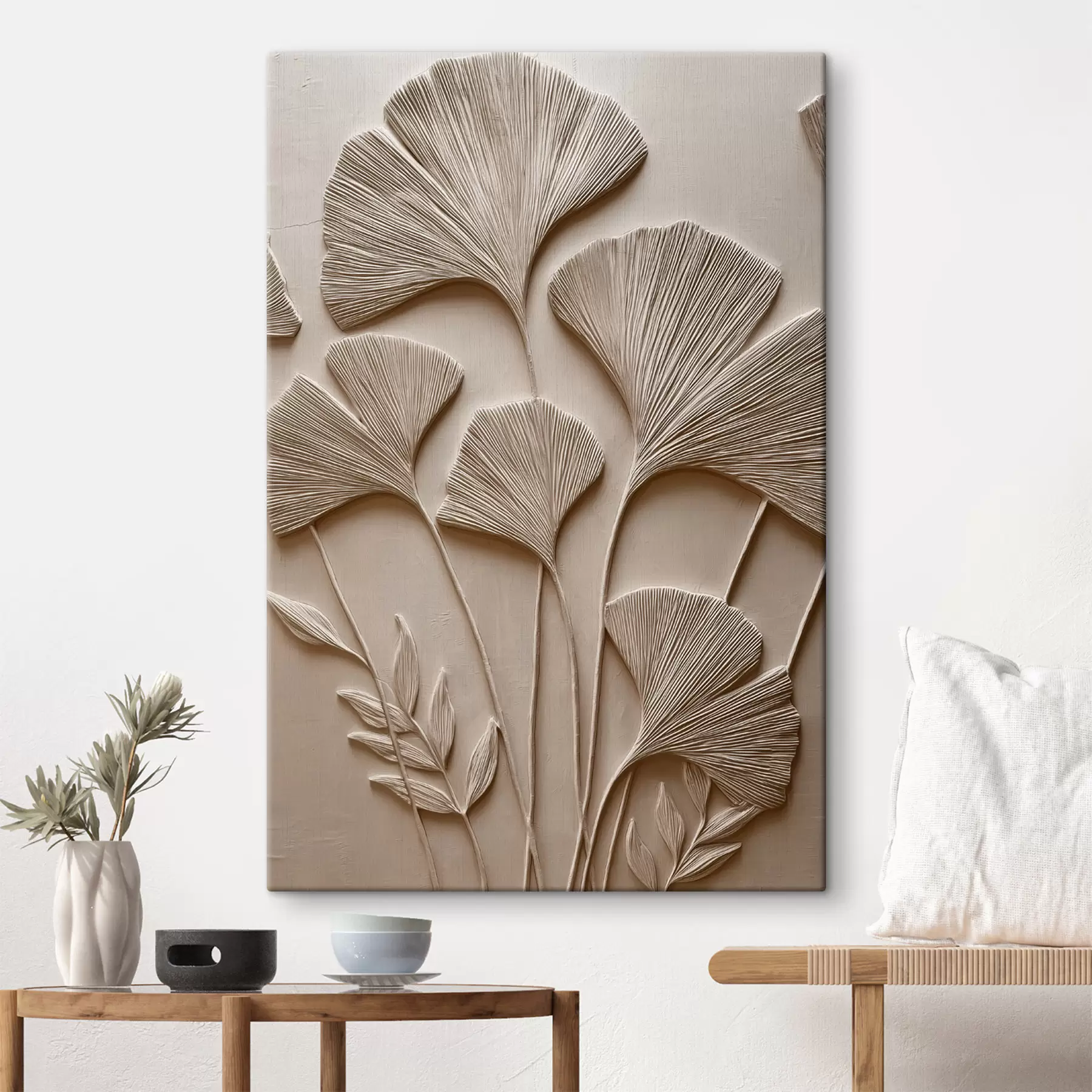 murales Relieve decorativo de hojas s48448