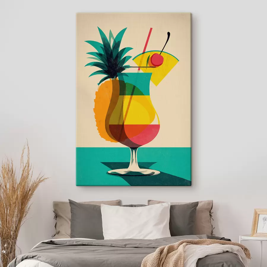 murales Vaso de cóctel tropical s48470