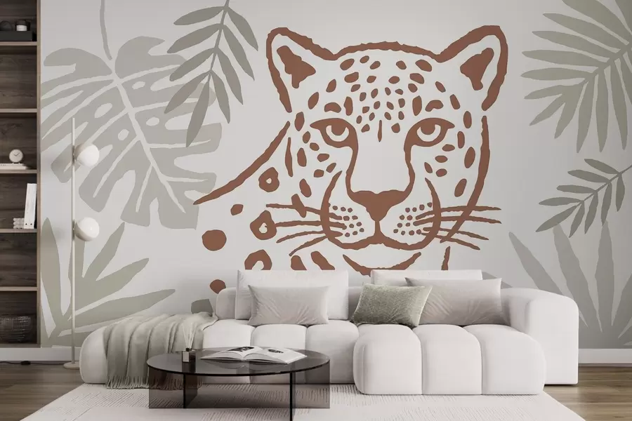 Wall Mural Photo Wallpaper Leopard among the foliage w05396v1