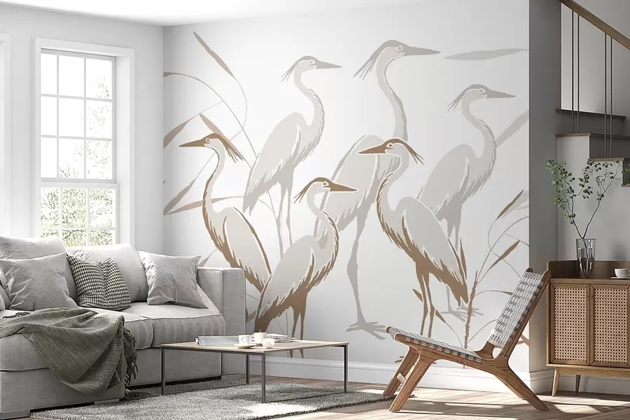Wall Mural Photo Wallpaper Herons w05397v1