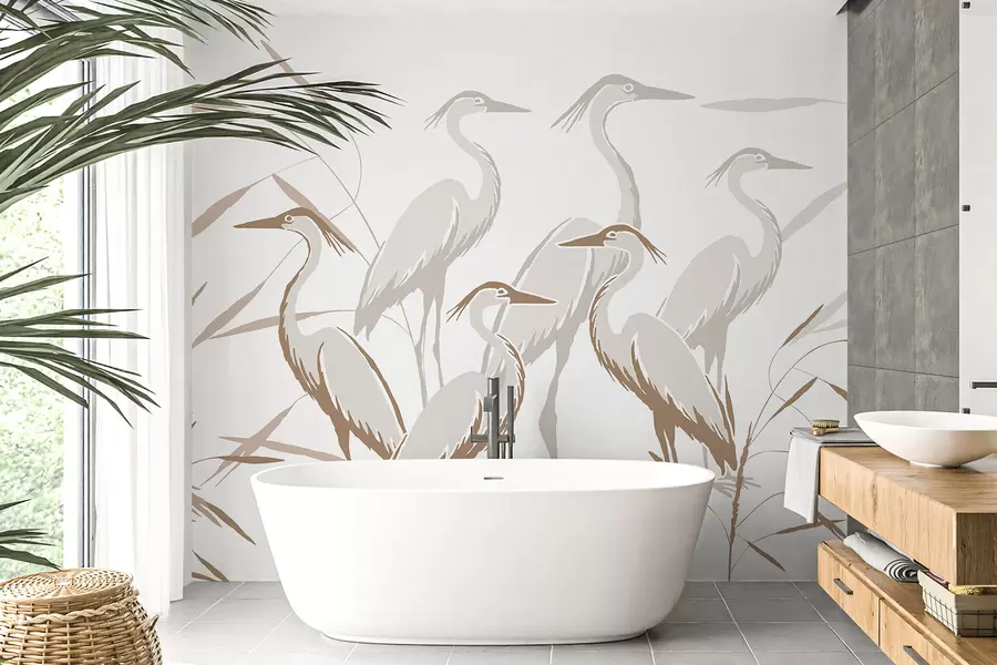 Wall Mural Photo Wallpaper Herons w05397v1
