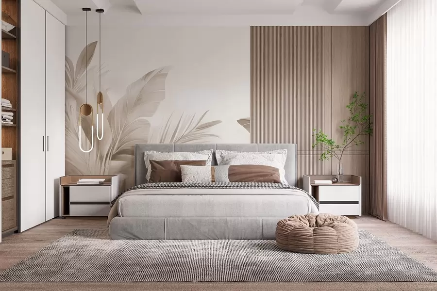 murales Hojas de plátano, hojas largas w05377