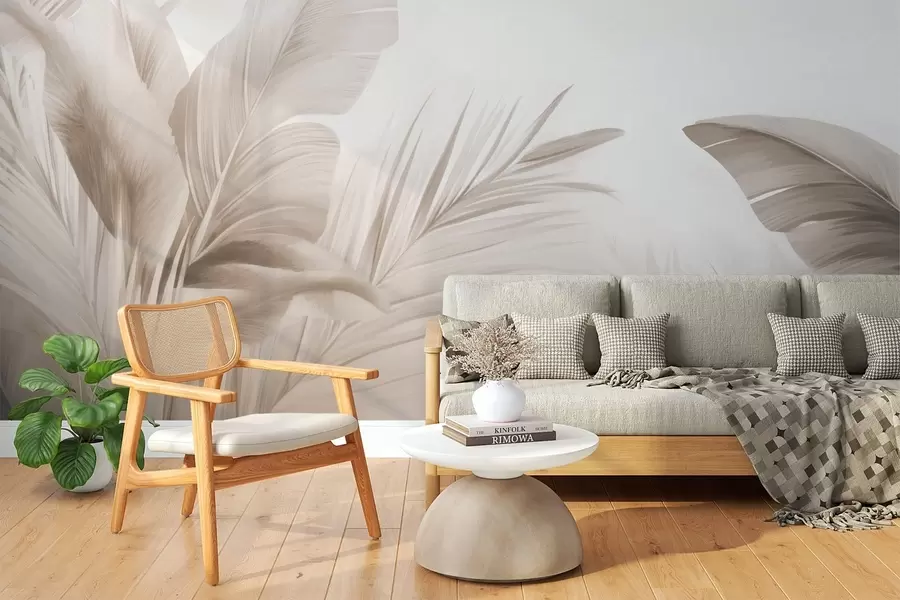 murales Hojas de plátano, hojas largas w05377