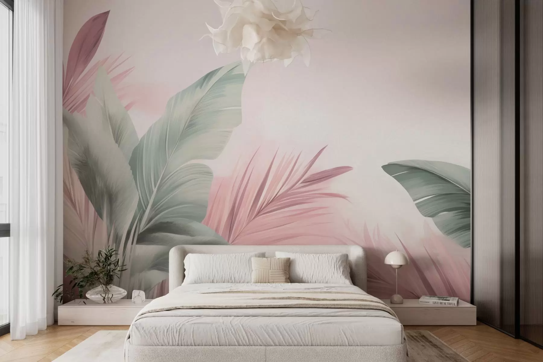 murales Hojas de plátano, hojas largas w05377v2