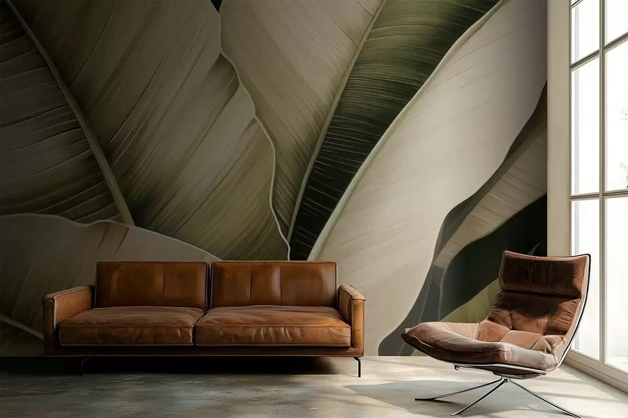 murales Hojas de plátano, hojas largas w05403