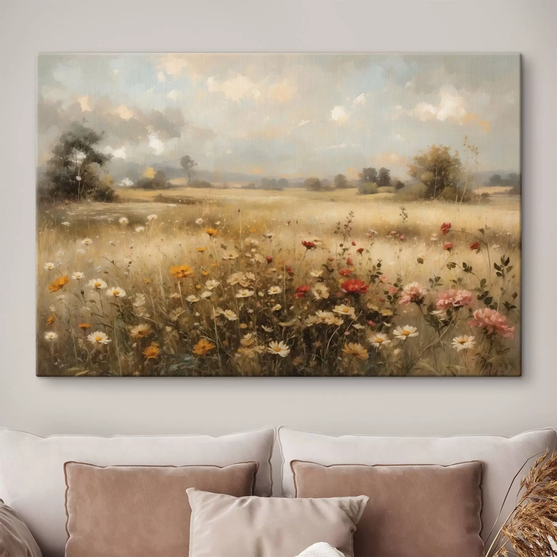 wall murals Wildflower field in soft light s48491