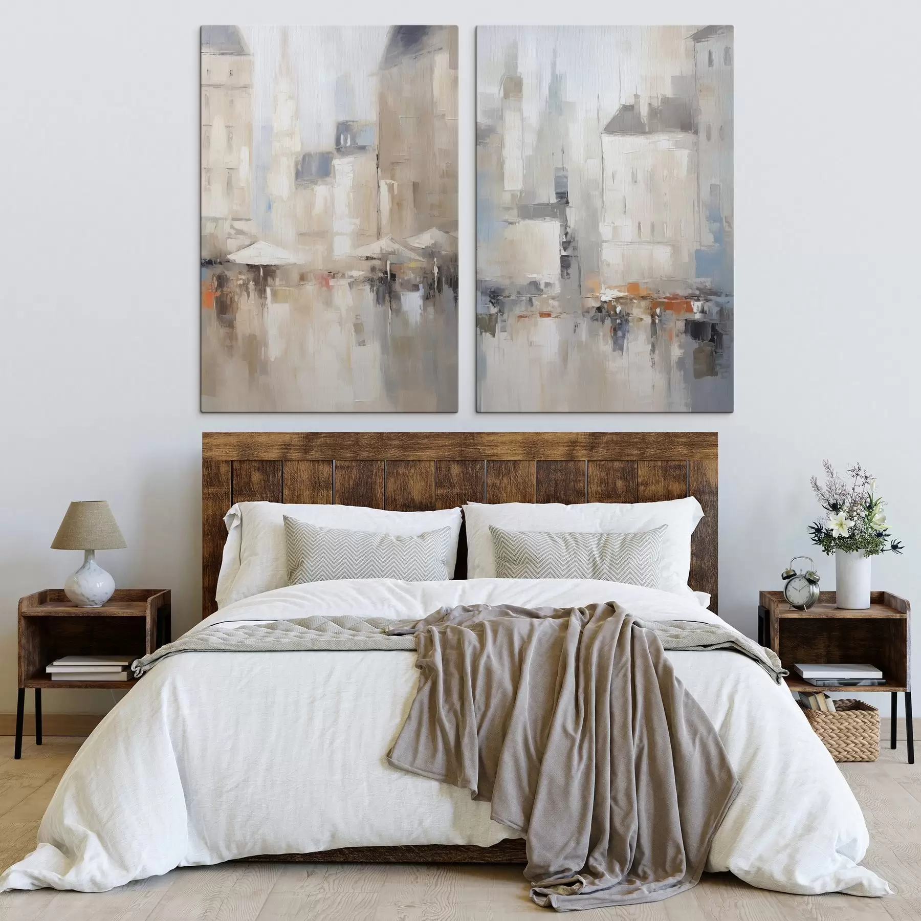 wall murals Abstract cityscape imitation of painting m30247