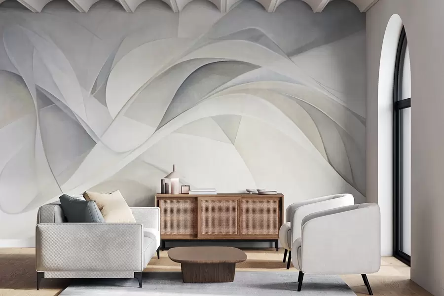 murales Formas abstractas y fluidas, arte moderno con textura w09766
