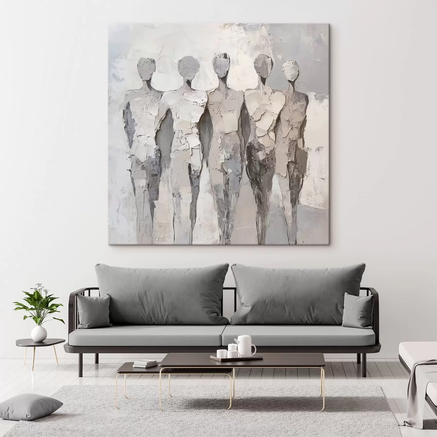 murales Siluetas abstractas modernas s48286