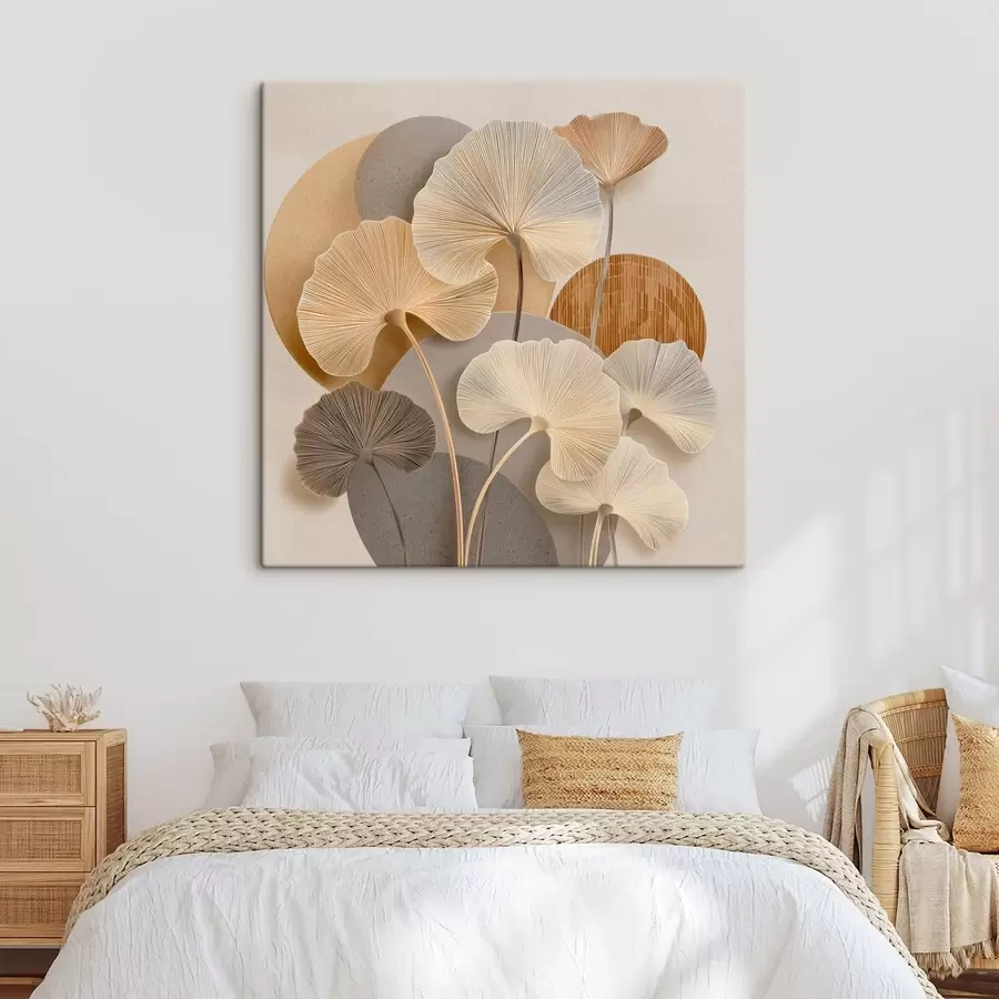 wall murals Abstract ginkgo leaves s48509
