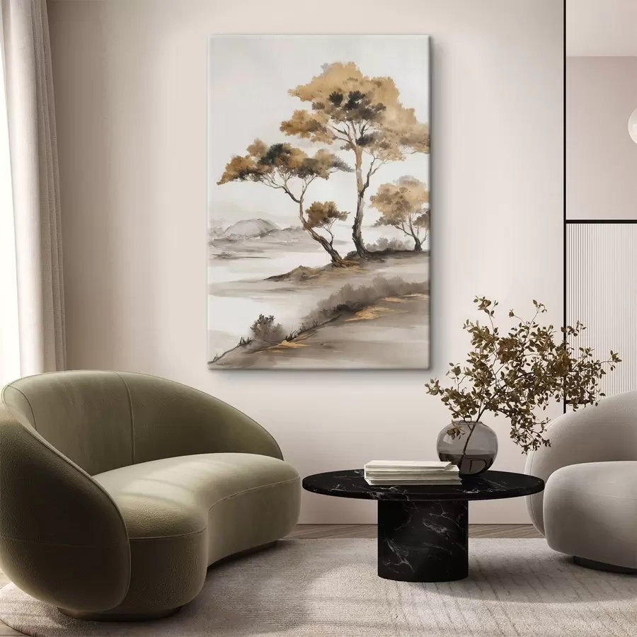 murales Paisaje abstracto con árboles s48512