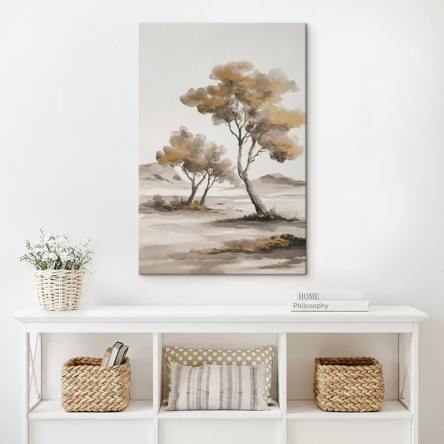 murales Paisaje abstracto con árboles s48513