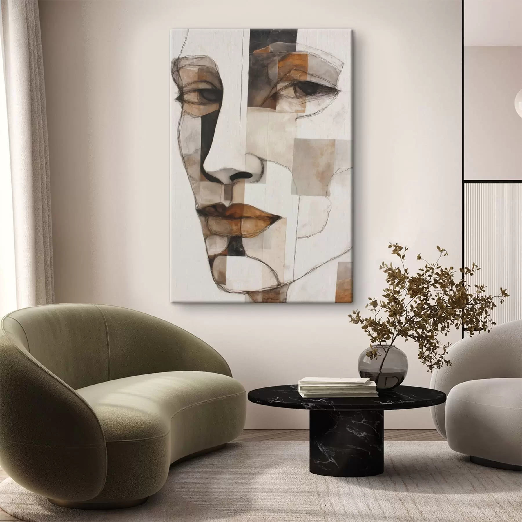 wall murals Abstract face s48515