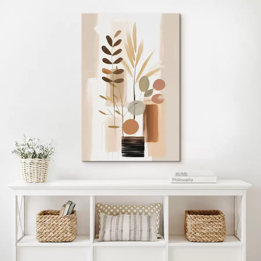 murales Composición botánica abstracta s48517