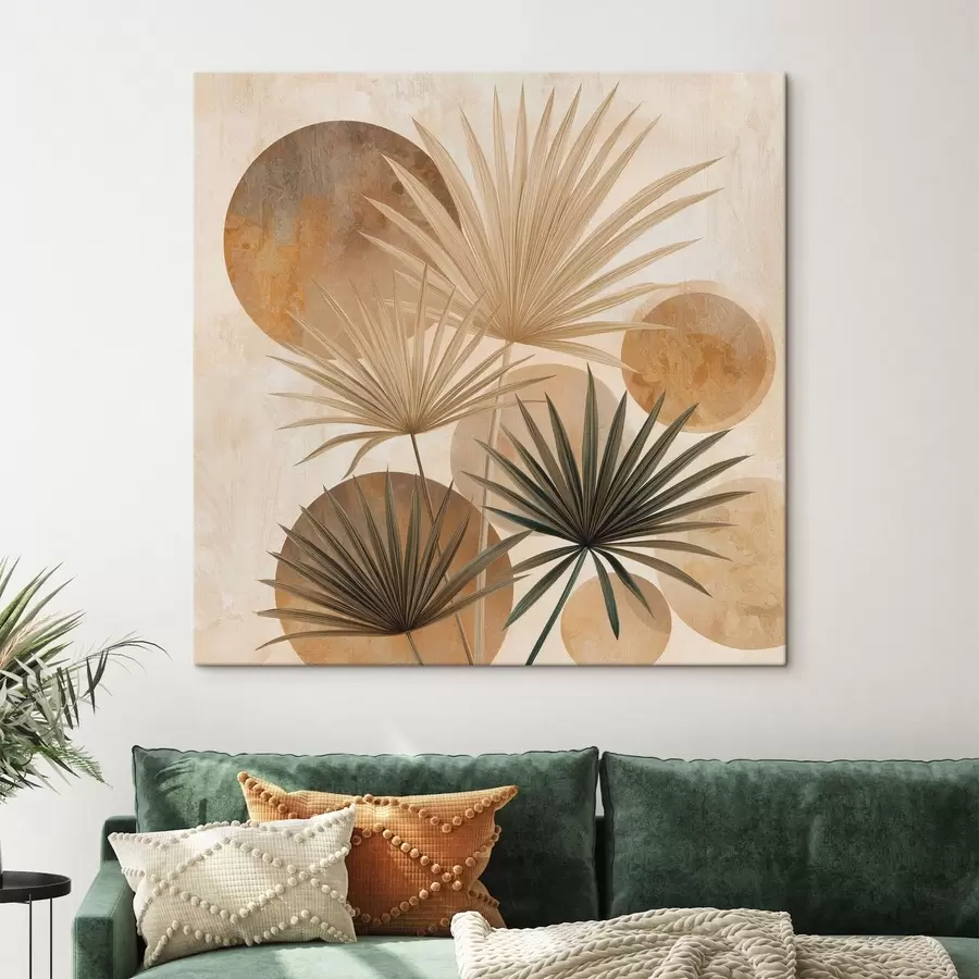 murales Hojas de palmera abstractas s48518
