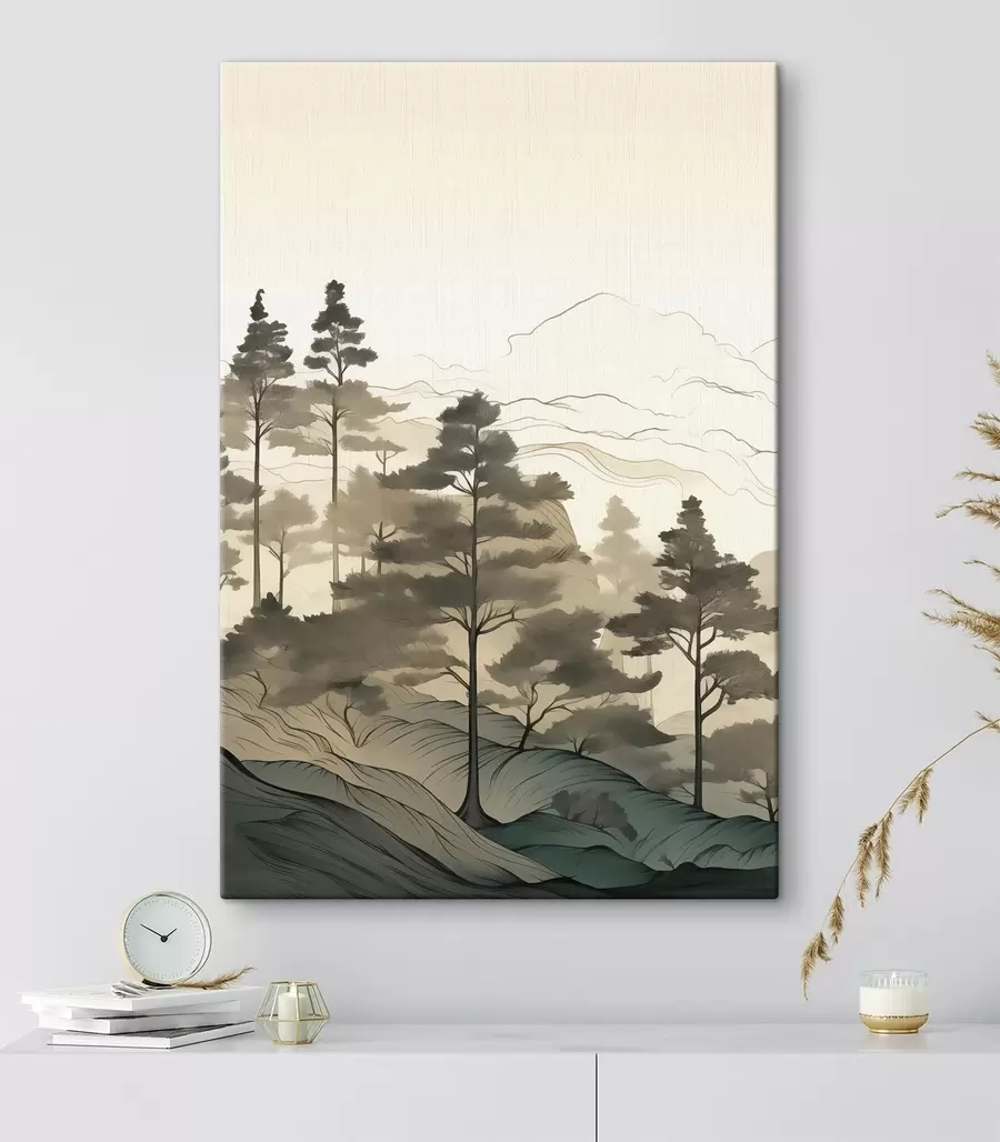 murales El bosque brumoso al amanecer s48539