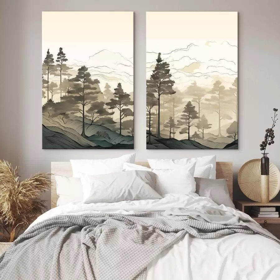 murales La armonía entre la naturaleza y la piedra m30255