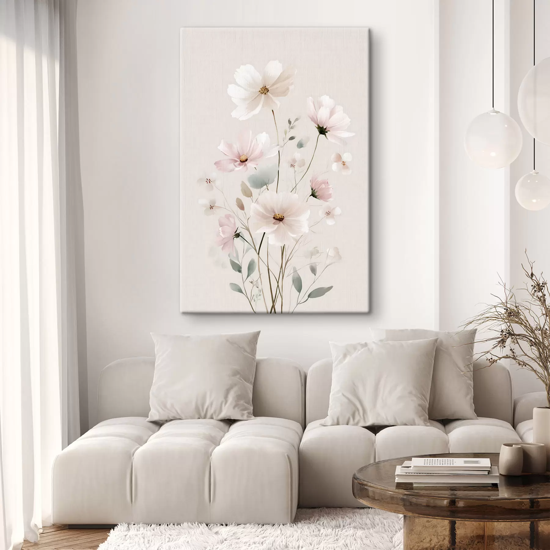 wall murals delicate wildflowers s48533