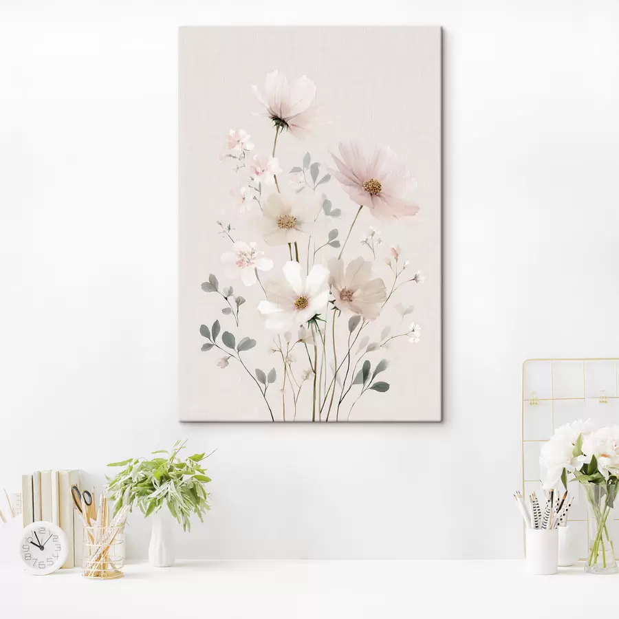 wall murals delicate wildflowers s48534