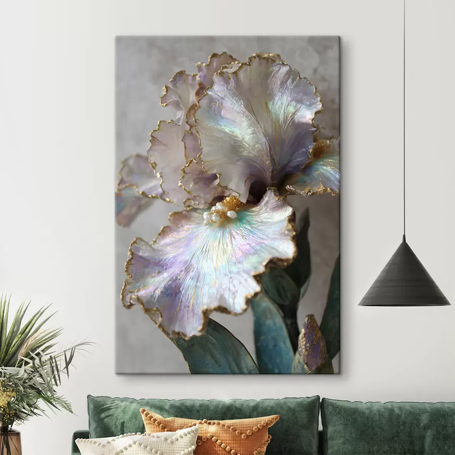 murales una flor de iris en estilo decorativo s48535