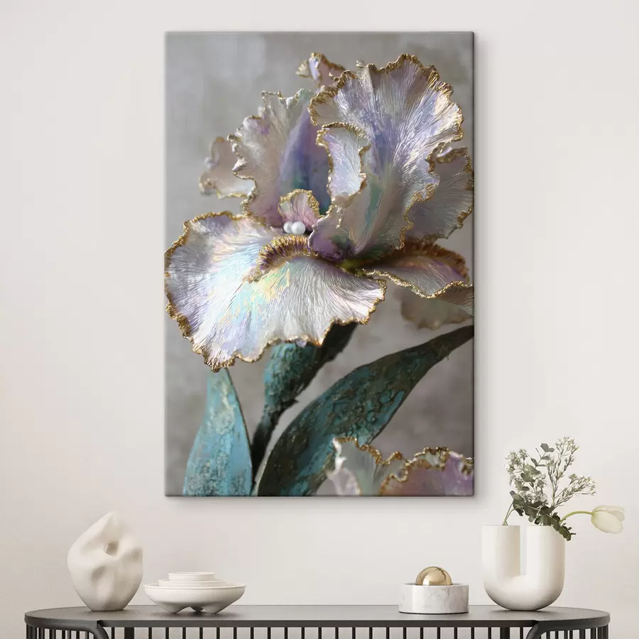 murales una flor de iris en estilo decorativo s48546