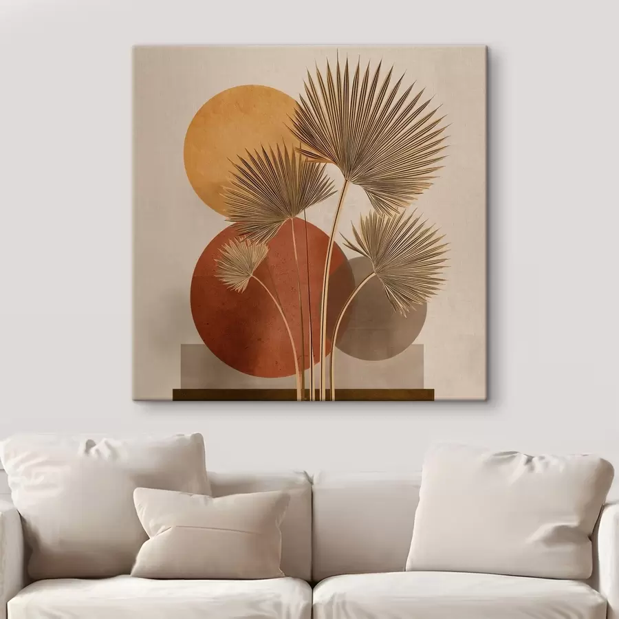wall murals Abstract palm leaves s48558