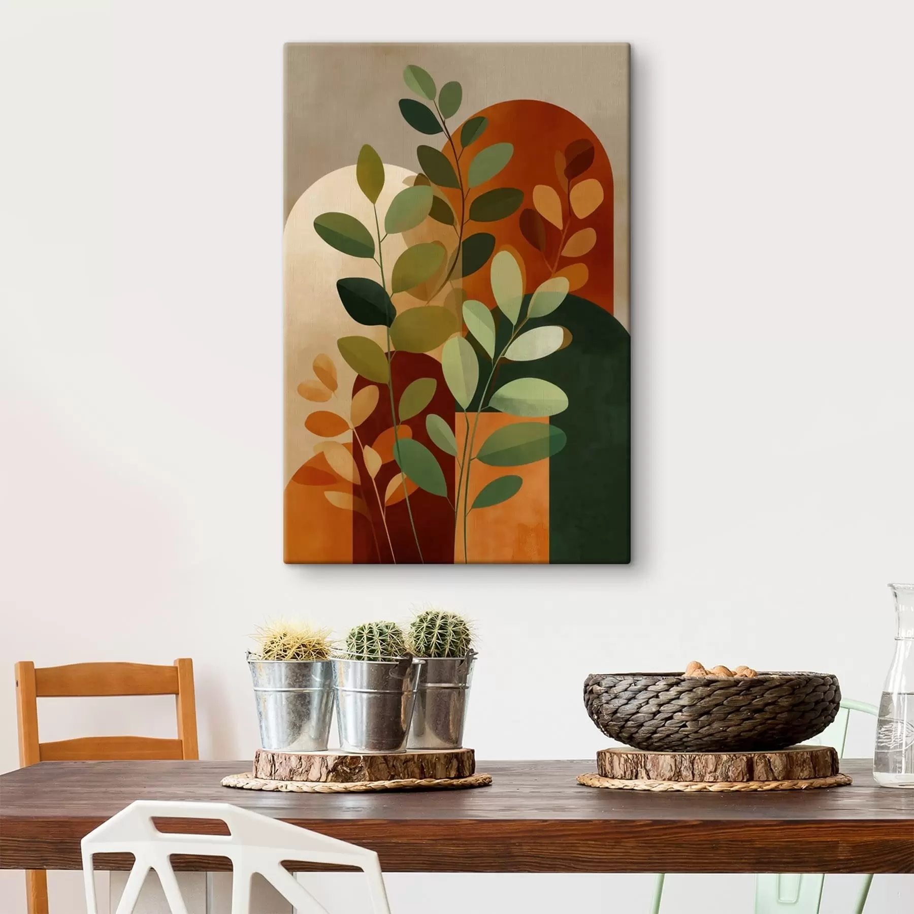 murales Hojas de plantas abstractas s48560