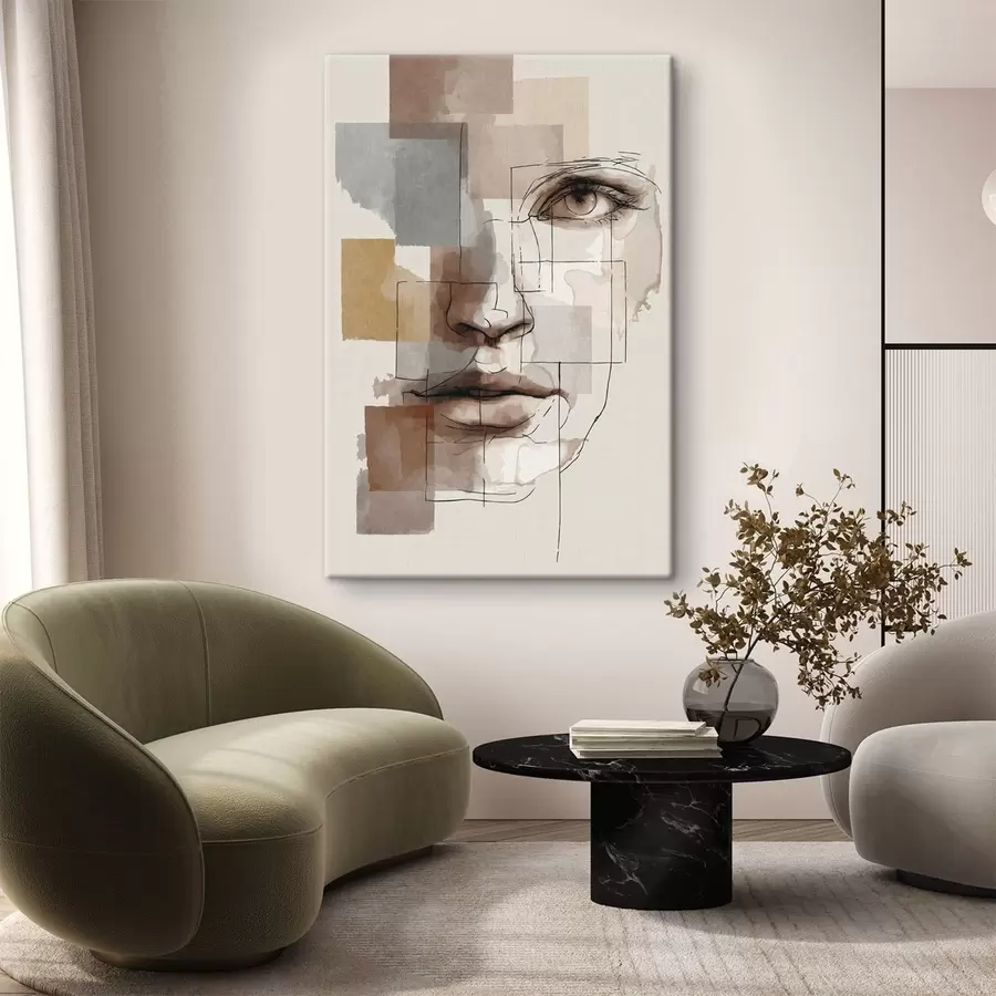 wall murals Abstract face s48561