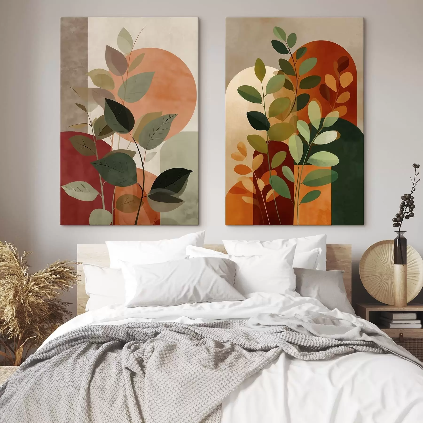 murales Hojas de plantas abstractas m30266